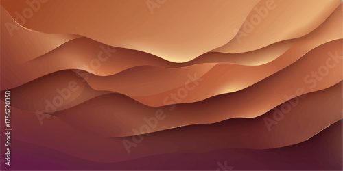 Dark chocolate pieces on a white backdrop with an orange and yellow wavy vector pattern for a seamless texture wallpaper design