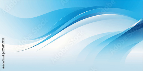 Blue wave vector design illustration with flowing water lines for a gradient color backdrop
