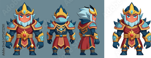 Fantasy warrior character design for game developers seeking unique character concept art and compelling hero illustrations for mobile app development