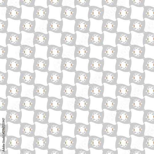 Orange Star Tile Geometric Pattern.