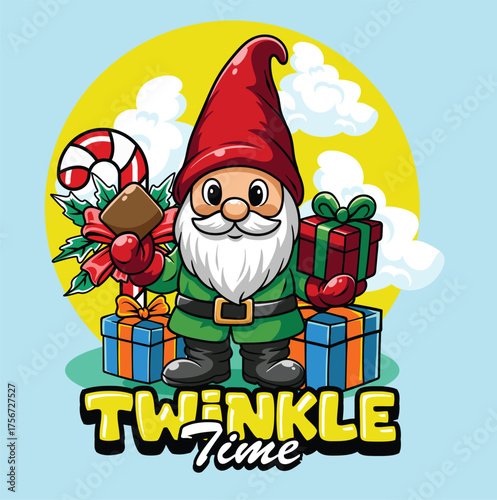 Cute illustration of Christmas Gnome
