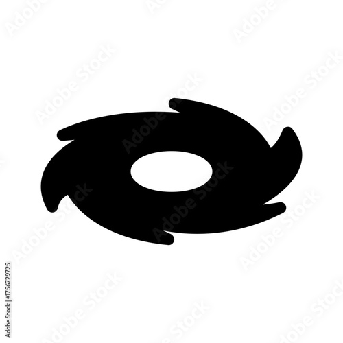 Vector solid black icon for Hurricane
