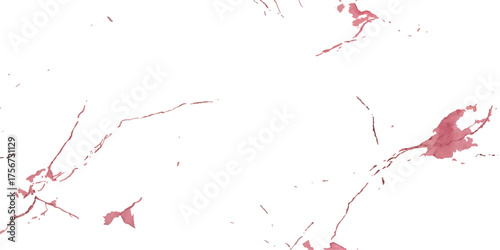 Red paint splash design with grunge texture isolated on white for artistic illustration