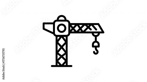 Animated Tower Crane Construction