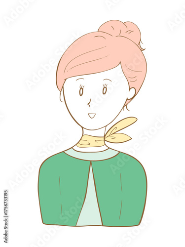 イラスト　女性　素材　挿絵