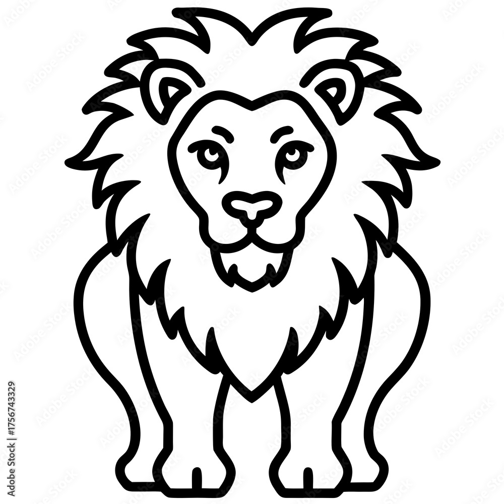 Obraz premium lion vector illustration