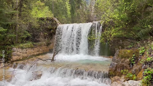 Martuljek creek in the Julian Alps, Gozd Martuljek (Slovenia, Triglav National Park) - Bach Martuljek in den Julischen Alpen, Gozd Martuljek (Slowenien, Nationalpark Triglav)