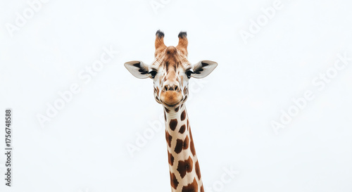 Wallpaper Mural Giraffe head and neck against white background Torontodigital.ca