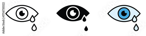 Crying icon vector. emotion, grief, and sadness symbol. vector illustration.