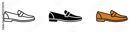 Loafer icon vector. fashion and versatile design symbol. vector illustration.