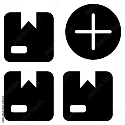 Quantity Glyph Black Icon