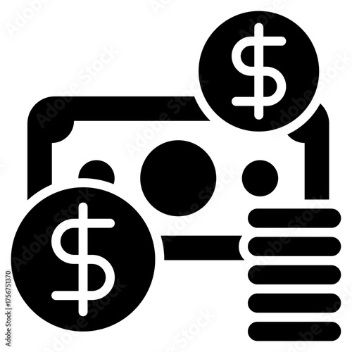 Prosperity Glyph Black Icon