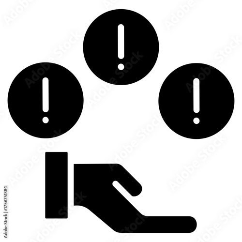 Necessity Glyph Black Icon