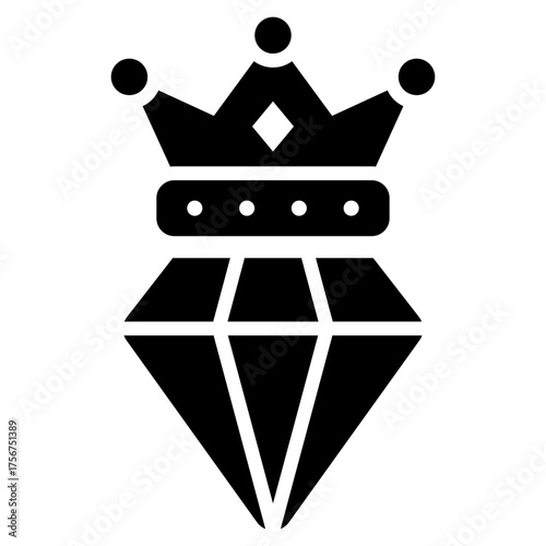 Luxury Glyph Black Icon