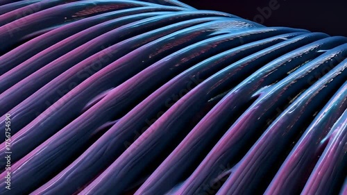 Abstract Blue And Pink Flowing Lines With A Dark Background And Subtle