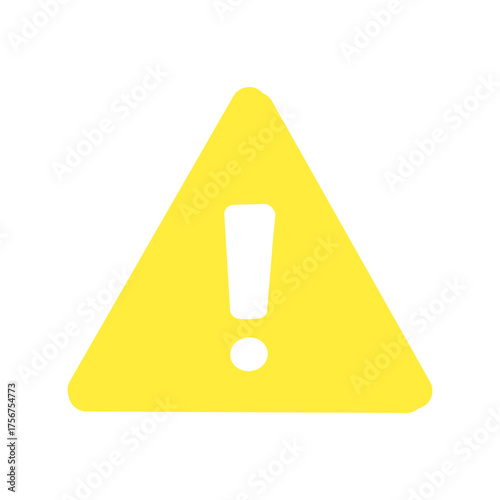 Warning triangle icon with exclamation mark for safety and caution design／安全・注意喚起・警告表示に使える三角マークアイコン