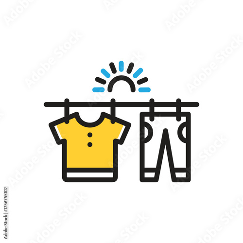 Multi color icon for dry
