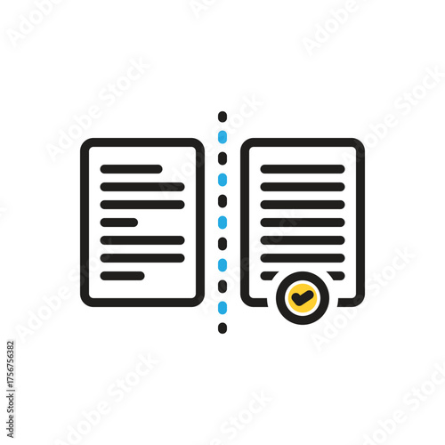 Multi color icon for comparison