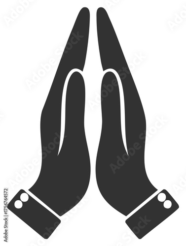 Praying hands gesture symbol of spirituality religion peace and respect