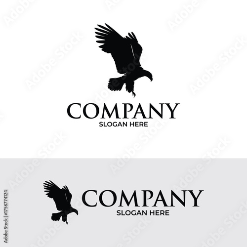 Animal logo - Silhouette of eagle logo design