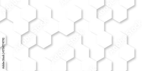 Abstract background with hexagon line, modern abstract vector polygonal pattern. Futuristic honeycomb mosaic white background. Hexagon concept design abstract technology.	