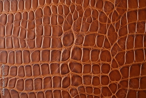 Close up of textured brown alligator or crocodile skin pattern