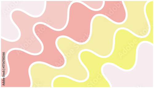 Abstract Wavy Organic Flow Background Pattern, Soft pinks, yellows, and light creams, ideal for gentle or feminine designs