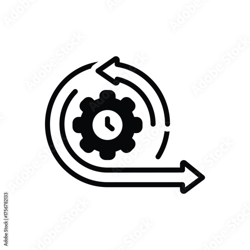 Black solid icon for agile methodology