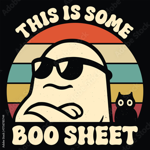this is  boo sheet halloween t-shirt design