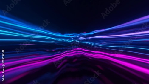 abstract purple background with wave curved lines