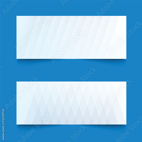White background with abstract wave line set. White modern abstract wide banner with geometric shapes. 