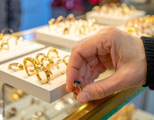 Collection gold rings 