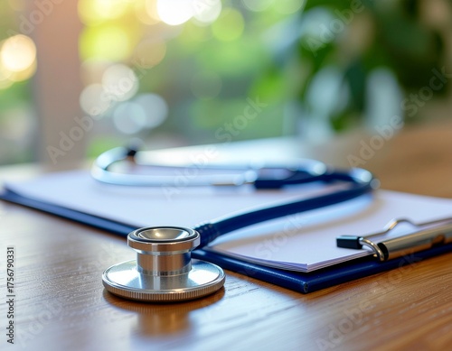 stethoscope on a notebook