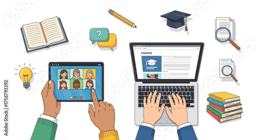 Online Learning and Education Modern Technology for Remote Studies and Virtual Classes