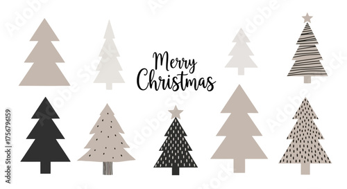 Christmas Tree Collection Festive Vector Illustration for Holiday Decor