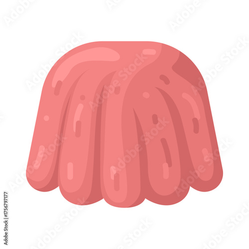 Illustration of Pink Gelatin Dessert