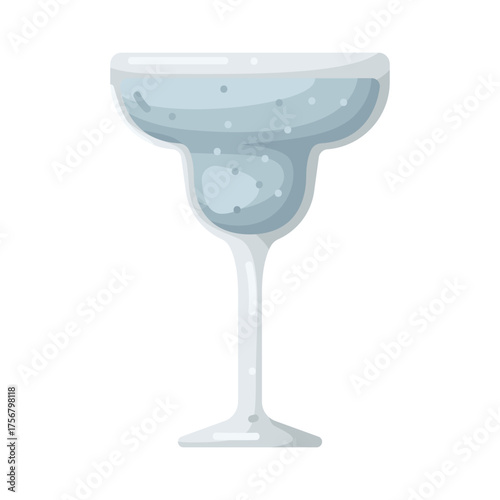 Illustration of Margarita Glass with Drink