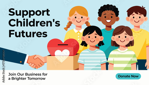 Children's Futures Support: A heartwarming illustration highlighting the importance of supporting children's futures.