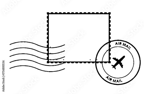Minimal Postcard Stamp and Cancel