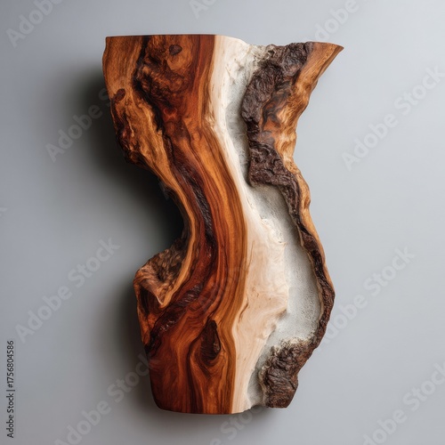 Unique Wood Artwork with Rich Grain Patterns and Natural Texture