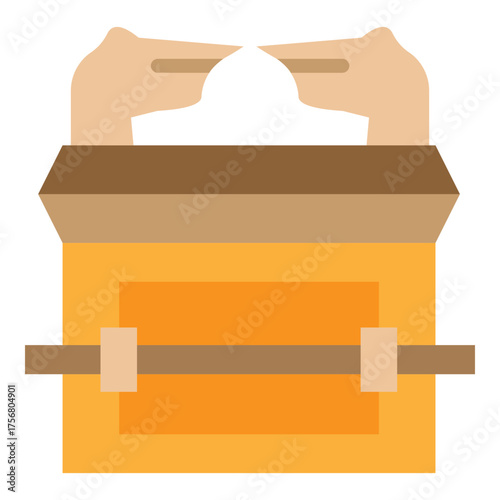 Ark of the Covenant Vector Flat Icon Design