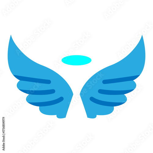 Angel Wings Vector Flat Icon Design