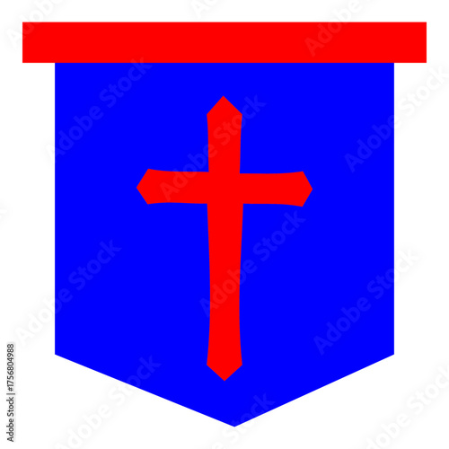Christian Flag Vector Flat Icon Design