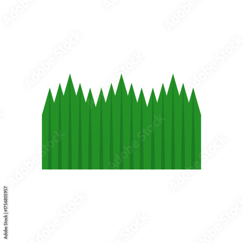 Baran bento grass divider - flat vector illustration, Japanese food accessory icon