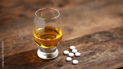 Whiskey and white pills