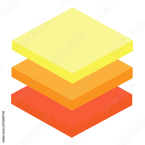 Stratigraphy Layers Vector Flat Icon Design