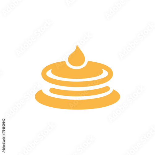 Minimal Vector Pancake Logo Design – Modern Breakfast Food Icon, Simple Sweet Dessert Symbol, Elegant Stack of Pancakes Illustration for Café Branding