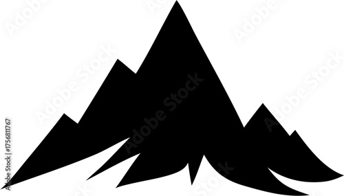 Mountain Silhouettes – Landscape Peaks, Nature Horizon, Outdoor Scenery Vector
