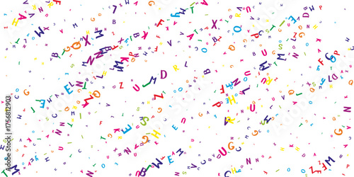 School notebook cover. Colorful childish floating