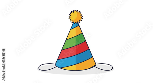 Vibrant celebration headwear isolated on white background festive cheerful design